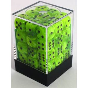 Vortex - 12mm d6 Dice Block - Bright Green / black