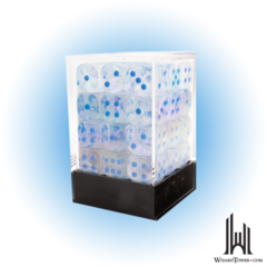 Borealis - 12mm d6 Dice Block - Icicle / Light Blue Luminary