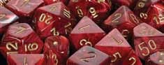 Vortex - Polyhedral 7-Die Set - Burgundy / gold