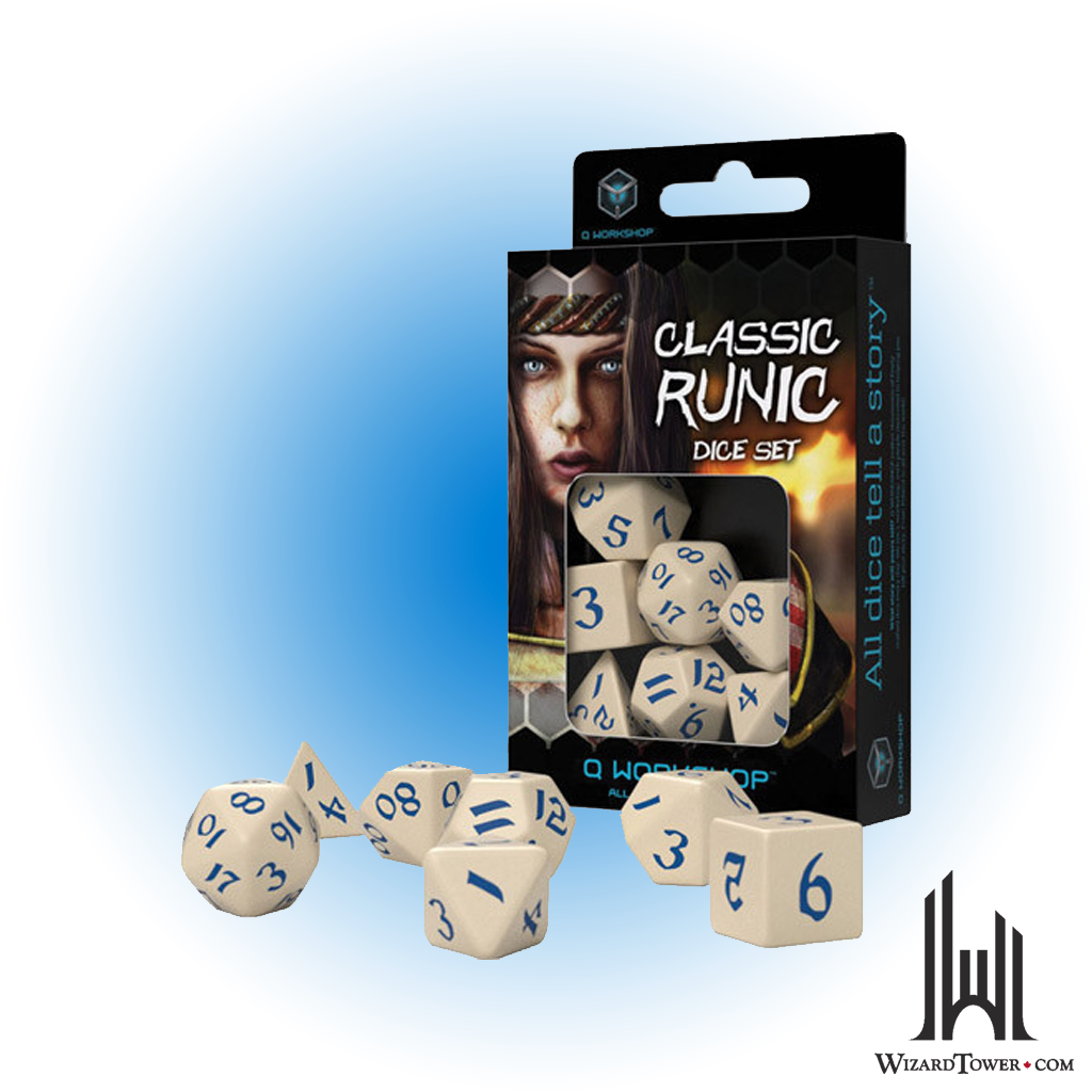 RUNIC DICE BEIGE/BLUE