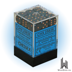 Opaque - 12mm Dice Block - Dusty Blue / Gold