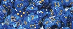 Vortex - Polyhedral 7-Die Set - Blue / gold