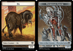 Ox (0065) // Phyrexian Golem (0076) Double-Sided Token