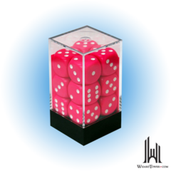 Opaque: 16mm Dice Block  Pink/White