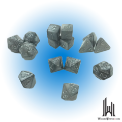 SET OF 15 DICE: STEEL DRAGON SHIMMER