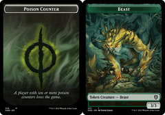 Beast (013) // Poison Counter (014) Double-Sided Token