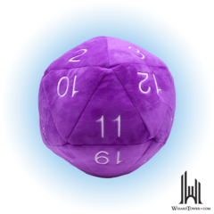 Jumbo D20 Plush Dice Purple