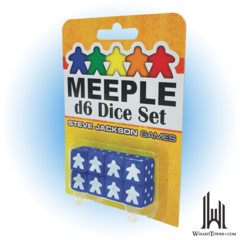 MEEPLE D6 DICE SET BLUE - 8CT