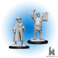 Pathfinder Deep Cuts Unpainted Miniatures: Mayor and Town Crier