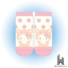 SOCKS: ADULT BEAR PINK HELLO KITTY