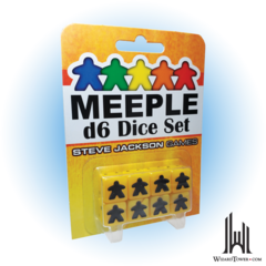 MEEPLE D6 DICE SET YELLOW - 8CT