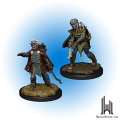 WARDLINGS RPG FIGURE - ZOMBIE FEMALE + MALE