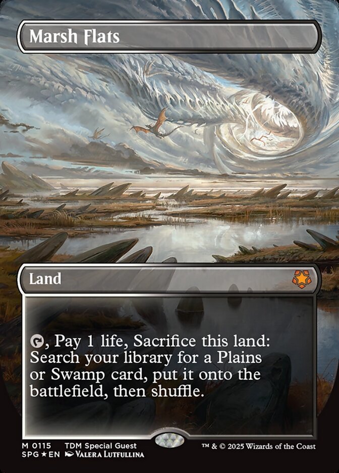 Marsh Flats (0115) (Borderless) - Dragonscale Foil