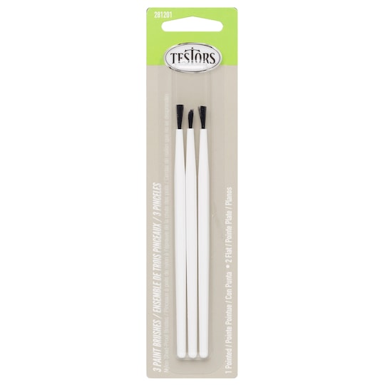 Testors 3pc Brush Set 281201