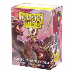 Pomegranate & Gold Dragon shields 100 count