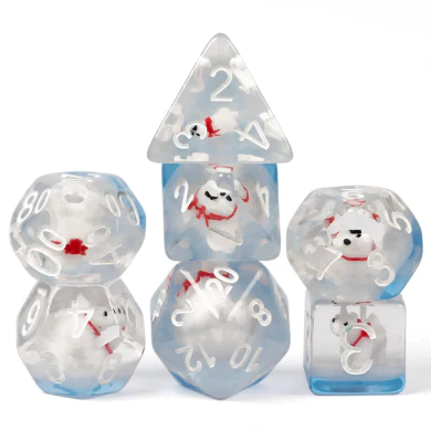 Foam Brain RPG DICE SET POLAR BEAR