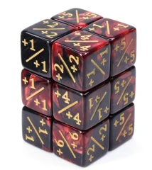 +1/+1 RED & BLACK COUNTERS FOR MAGIC - SET OF 8
