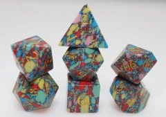 Natural Materials: 7 piece set, Turquoise Pop Art w/ Gold