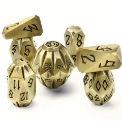 7pcs Metal Dice Set - Stonehenge (Bronze)