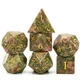 Foam Brain - Unakite Gemstone - Engraved with Gold