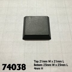 1 inch Square Flat Base 74038