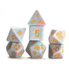 Sirius Dice Teal Unicorn 7-Piece Polyhedral RPG Dice Set