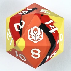 55mm Chonk Rubber Silicon D20- The Fire Ball