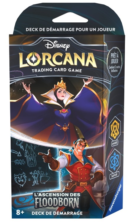 Disney Lorcana: L’Ascension des Floodborn – Deck de démarrage (Ambre – Saphir)