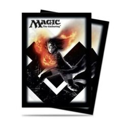 MTG 80 Count Standard Sleeves Black and White Chandra