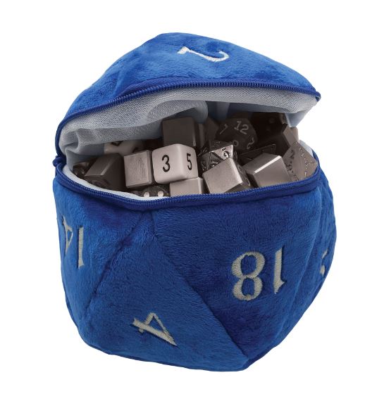 D20 Plush Dice Bag Blue