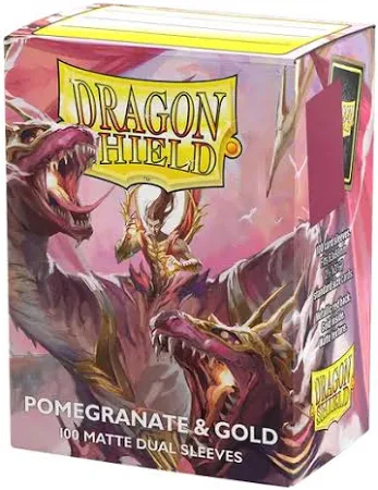 Standard Dual Matte Pomegranate & Gold 100ct Sleeves