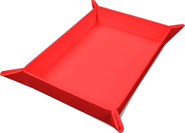 Vivid Red Foldable Magnetic Dice Tray