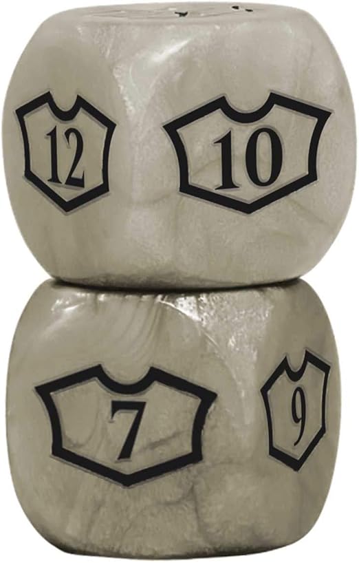 MTG White Oversized Loyalty Dice Set (4ct)