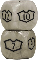 MTG White Oversized Loyalty Dice Set (4ct)
