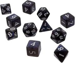 Eclipse Jet Black 11 Polyhedral Dice Set