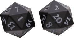 D20 Heavy Metal Vivid Black Dice Set (2ct)