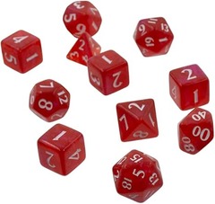 Eclipse Apple Red 11 Polyhedral Dice Set