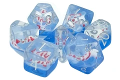 ANIMAL KINGDOM - Koi Fish Red w/Blue Polyhedral 7-Die Set (288)