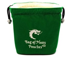 Bag of Many Pouches Green Dice Bag