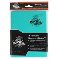 Monster 4-Pocket Teal Portfolio