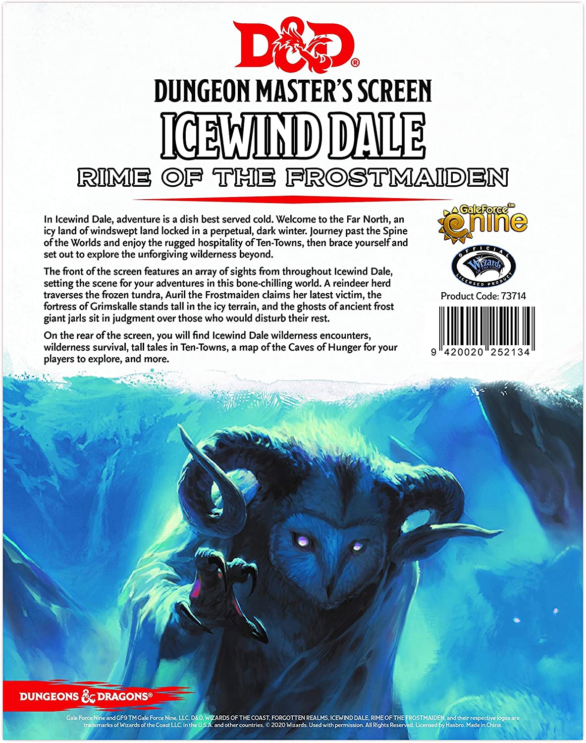 DM SCREEN - Icewind Dale Rime of The Frostmaiden