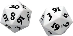 D20 Heavy Metal White Dice Set (2ct)