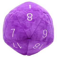 Jumbo D20 Purple w/White Plush