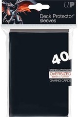 OVERSIZED SLEEVES - Black Top Loading Deck Protector Sleeves 40ct