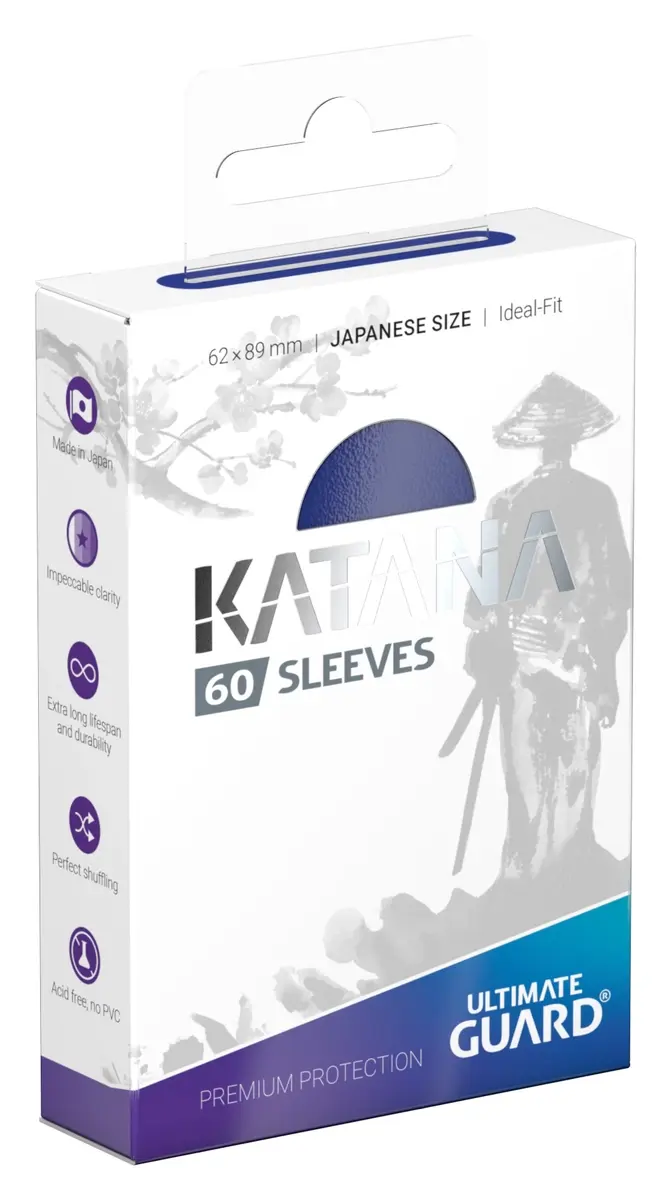 Japanese Katana Blue 60ct Sleeves