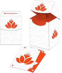 Plastic Mana 8 White w/Lotus Symbol 100+ Deck Box