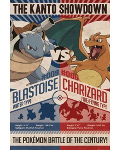 Pokemon - Red Charizard vs Blue Blastoise (160523)
