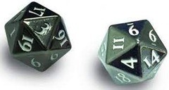 D20 Heavy Metal Gunmetal Dice Set (2ct)