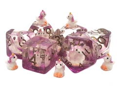 ANIMAL KINGDOM - Pink Unicorn Polyhedral 7-Die Set (258)