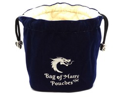Bag of Many Pouches Blue Dice Bag